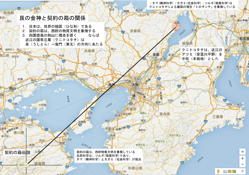 艮の金神と契約の箱の位置