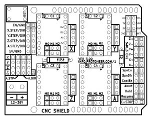 Arduino-CNC-Shield-V3-Layout